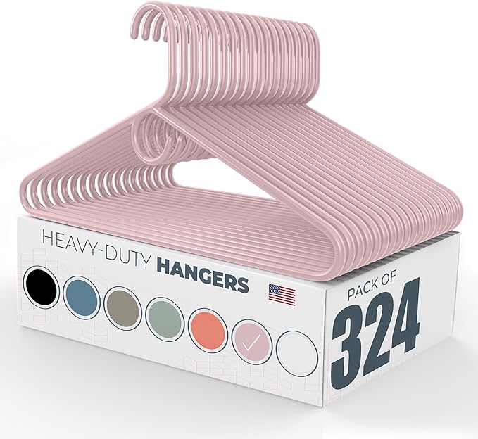 Neaties Heavy Duty Clothes Hangers 100+ Pack – Made in The USA – 8lb Capacity by NeatiesHangers