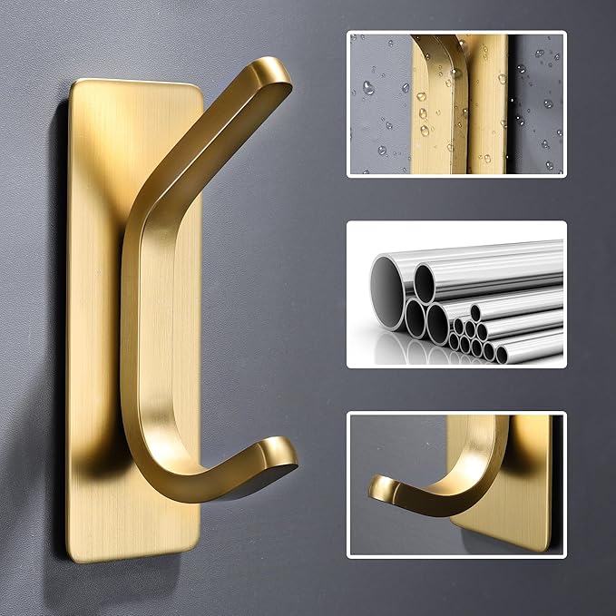DELITON Gold Adhesive Hooks - Image 4