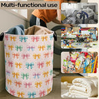 Colorful Bow Foldable Laundry Hamper - Image 6