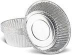 PLASTICPRO 10'' Inch Round Tin Foil Pans Disposable Aluminum, Extra Deep by PLASTICPRO