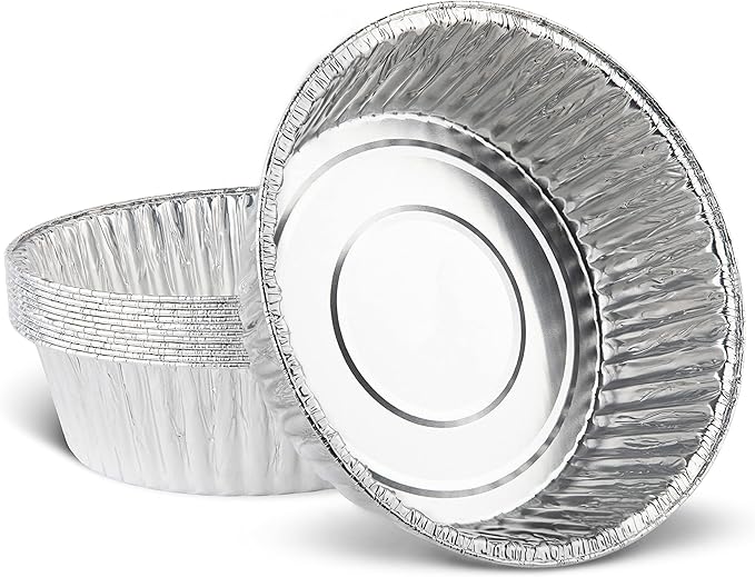PLASTICPRO 10'' Inch Round Tin Foil Pans Disposable Aluminum, Extra Deep by PLASTICPRO