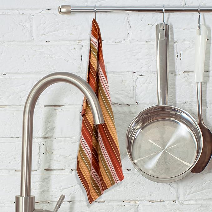 Urban Villa Kitchen Towels Harvest Stripes Towels Set of 6 20" X30” 100% Cotton - Image 6