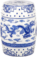 SAFAVIEH Castle Gardens Collection – Dragon’s Breath Blue Glazed Ceramic Chinoiserie Indoor/Outdoor Garden Stool (ACS4554A) - Image 3