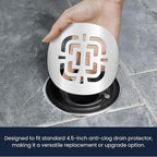 25 Pack Adhesive Shower Drain Hair Catcher Covers – 4" x 4" Disposable Drain - Image 3
