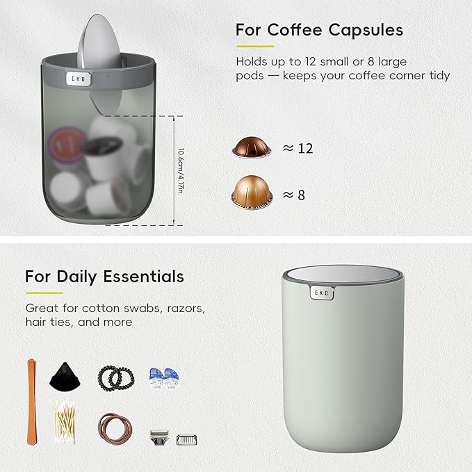 EKO Fandy 0.4 Gal/1.5L Mini Tabletop Trash Bin - Image 3