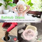 2 Pack Drain Hair Catcher Silicone Drain Cover Hair Stopper - Image 2