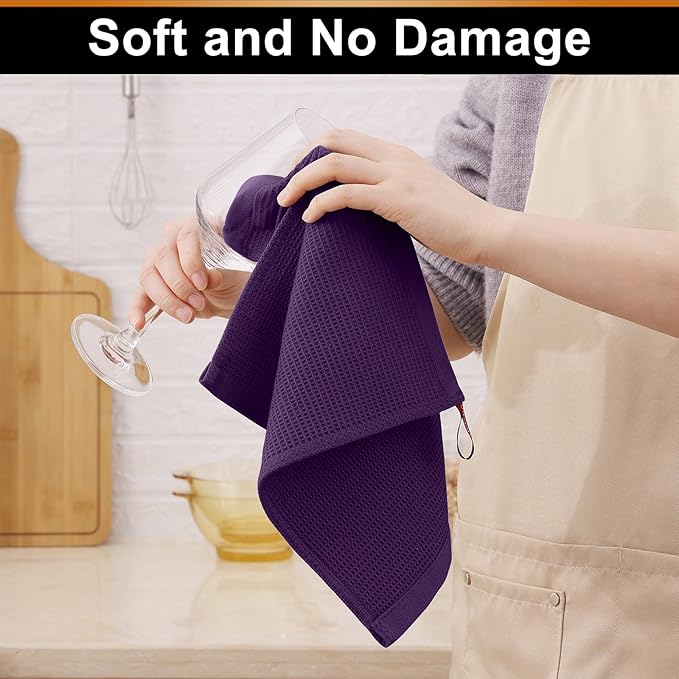 Homaxy 100% Cotton Waffle Weave Dish Cloths - Image 5