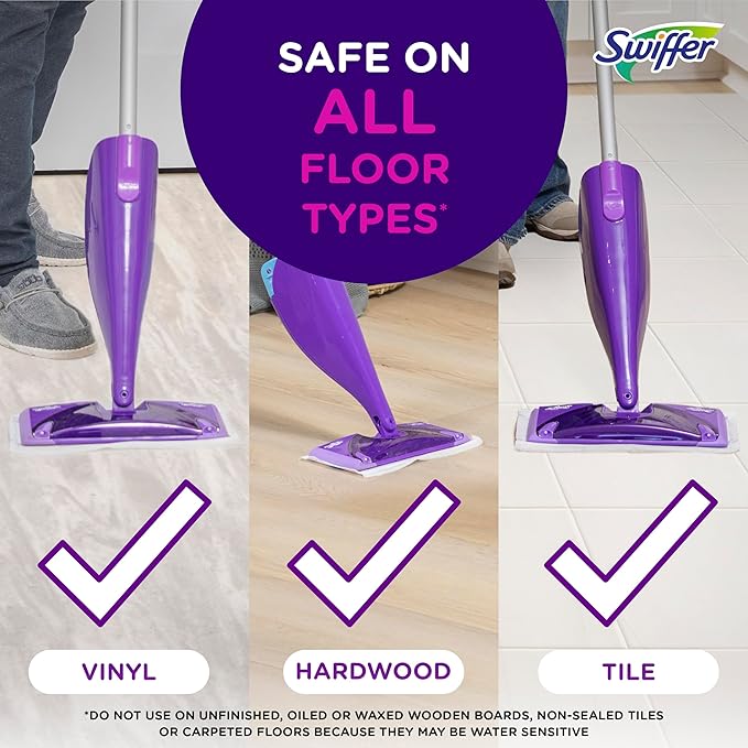 Swiffer WetJet Hardwood Floor Cleaner Spray Mop Pad Refill, Bathroom Cleaning - Image 4