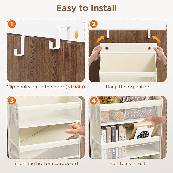 Over The Door Organizer, 6 Shelf Door Hanging Organizers - Image 6