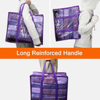 Vieshful Purple 40L Clear Clothes Storage Bag Colorful Clothes Organizer - Image 4