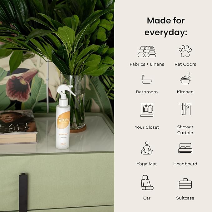 Grow Fragrance 100% Plant-Based Air Freshener Spray | Freshen Fabric & Rooms | - Image 3