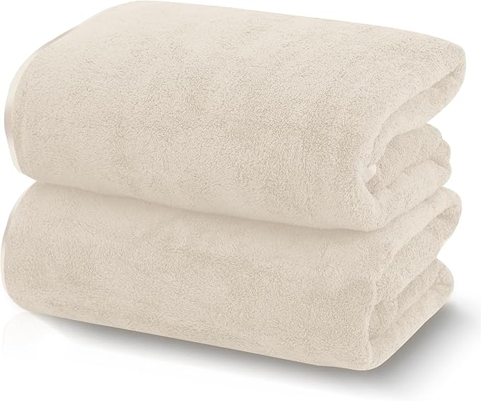 TENSTARS Silk Hemming Bath Towels by TENSTARS