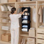 StorageWorks 6-Shelf Hanging Closet Organizers, Foldable Closet Storage - Image 2