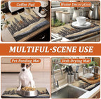 Forest Dish Drying Mat for Kitchen Counter Microfiber Absorbent Dish Tree - Image 7