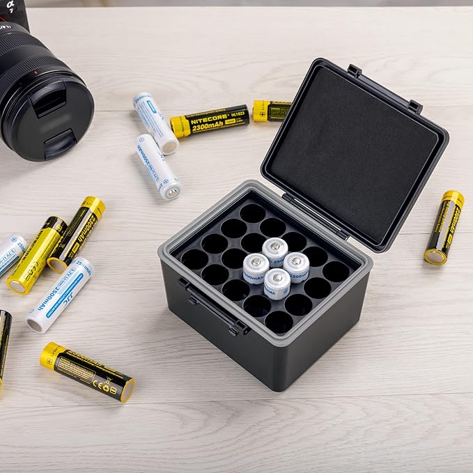 JJC 18650 Battery Case Holder for 20 x 18650 Battery, Water-Resistant & - Image 5
