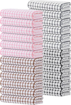 Kitinjoy Cotton 24 Pack Terry Kitchen Towels, 16 x 25 Inches Super Soft and by Kitinjoy