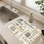 2Pcs Dish Drying Mats Faucet Mats Sets Large Size Coffee Mats Sink Faucet Mat - Image 2