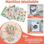 6 Pack Swedish Dishcloths for Kitchen, Swedish Rag Absorbent Spring Floral Dish - Image 4