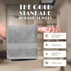 White Classic Light Gray Hand Towels - Image 2