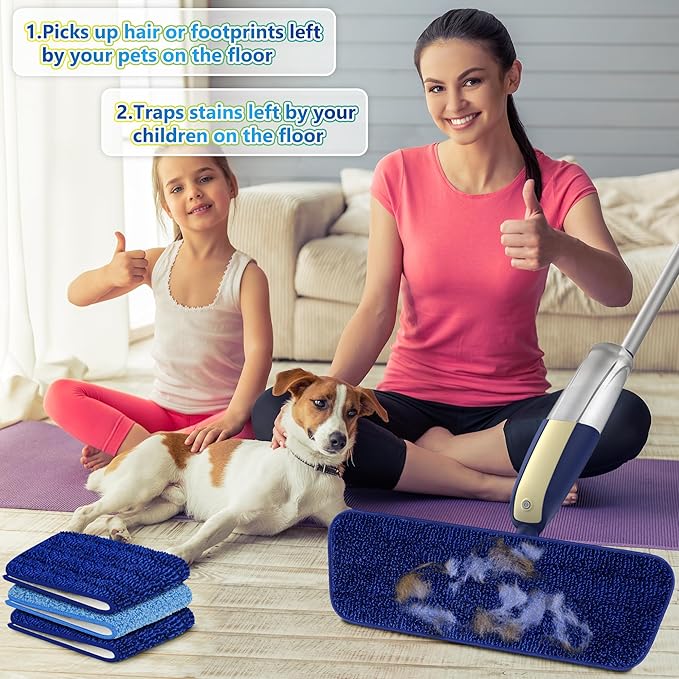 Spray Mops for Hardwood Floor Cleaning: MEXERRIS Wet Mops Dry Dust Mop - Image 4