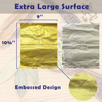 200 Count Pre-cut Pop-up Deli Aluminum Foil Sheets – Gold Color, 9’’ x 10.75’’ - Image 3