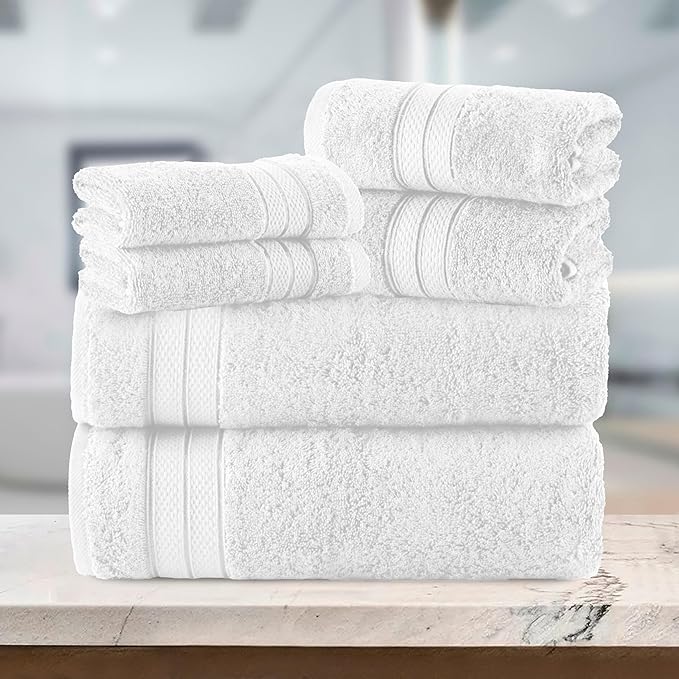 Elegant Comfort Luxury 6-Piece Towel Set, Premium Soft 100% Turkish Cotton - Image 7
