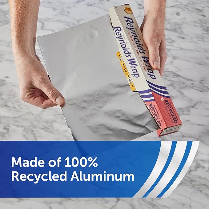 Reynolds Wrap Recycled Aluminum Foil, Recycled Foil Roll, Made From 100% - Image 4