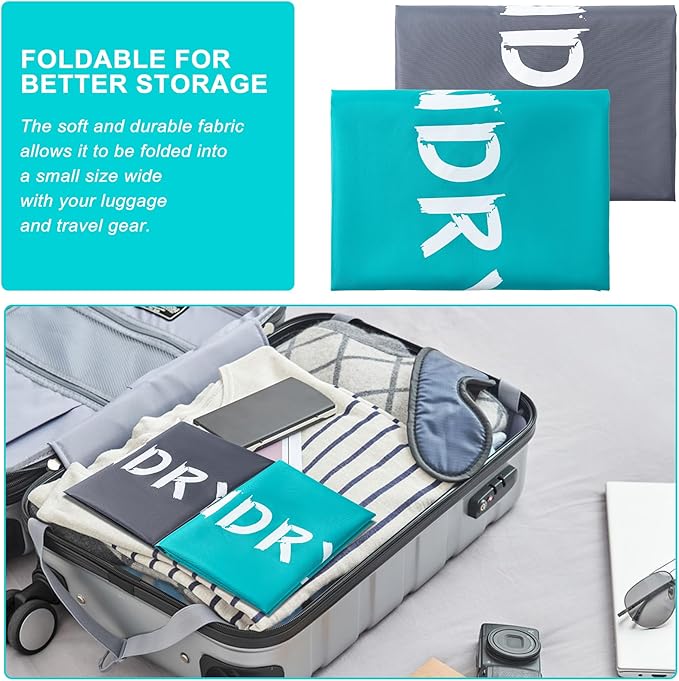 2 Pack 28" x 40"Travel Laundry Bag, Machine Washable Dirty Clothes Organizer - Image 4