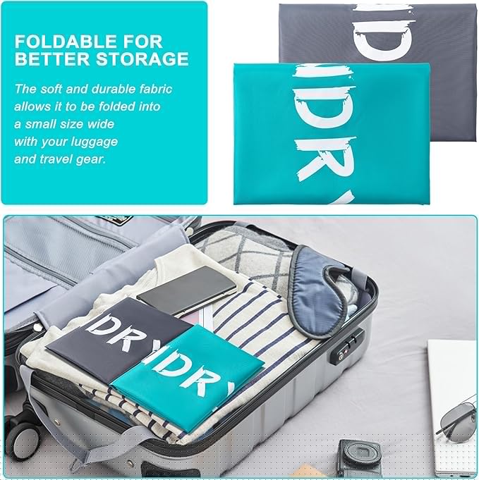 2 Pack XL Travel Laundry Bag, Machine Washable Dirty Clothes Organizer - Image 4