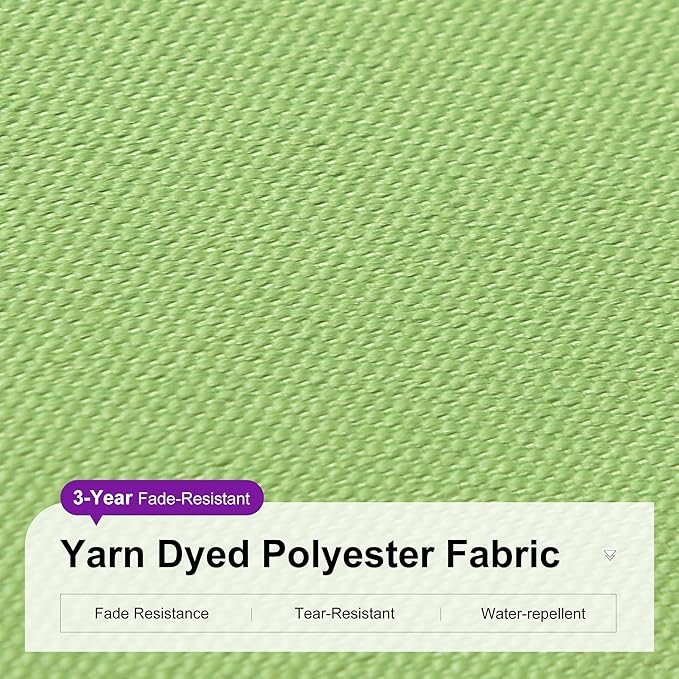 PURPLE LEAF 9 Feet Square Cantilever Umbrella Patio Umbrella with Base Outdoor Umbrella Aluminum Offset with 360-degree Rotation for Garden Deck Pool Patio Apple Green - Image 6
