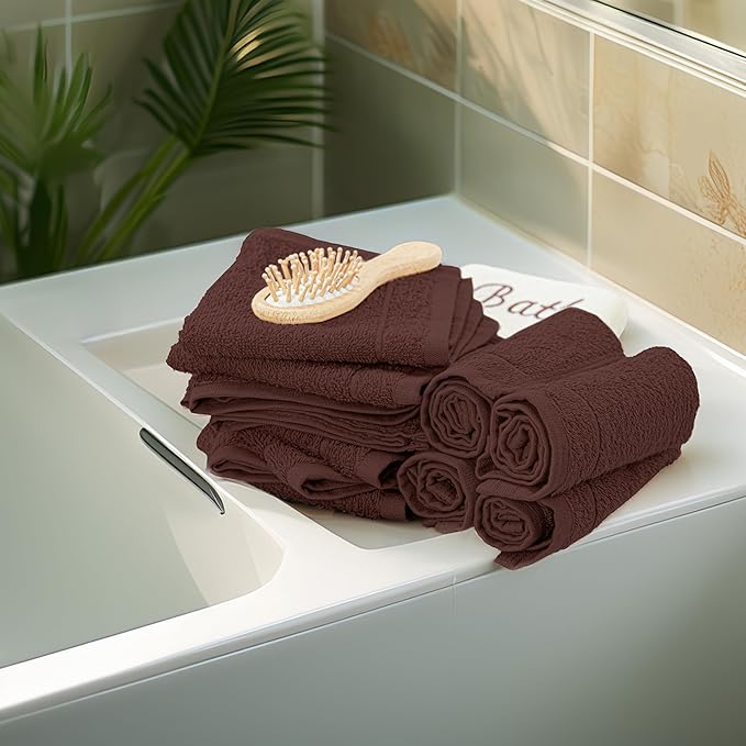 Tens Towels Pack of 12 Washcloths, 12 x 12 Inches, Lighter Weight, Quick to Dry - Image 8