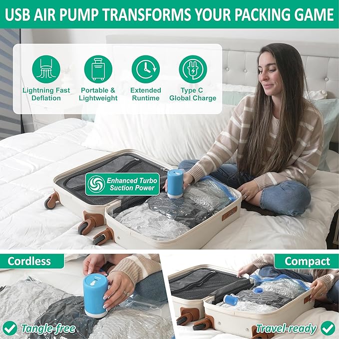 Cozy Essential Travel Vacuum Storage Bags - Image 4