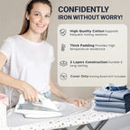 Ironing Board Cover and Pad 15"x54" Extra Thick Natural Cotton, Scorch and - Image 5
