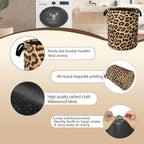 Laundry Hamper, Classic Leopard Laundry Basket, Wildlife Fur Print Portable - Image 5