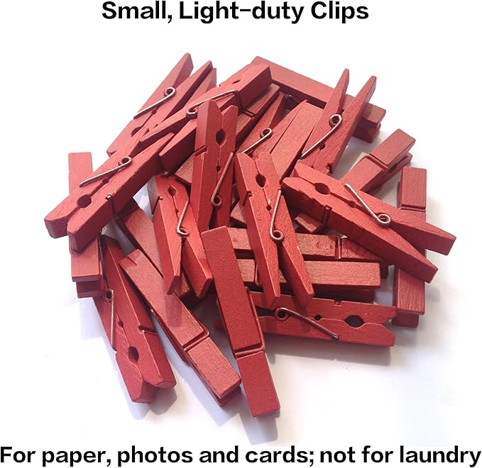 LWR CRAFTS Wooden Small Clothespins 1-7/8" 4.8cm 50 Pieces Per Pack - Image 2