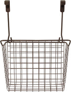 Spectrum Large Over Cabinet Door Organizer Bronze Wire Storage Basket - Image 6