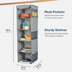 ZOBER Hanging Closet Organizer, 5-Shelf - Image 2
