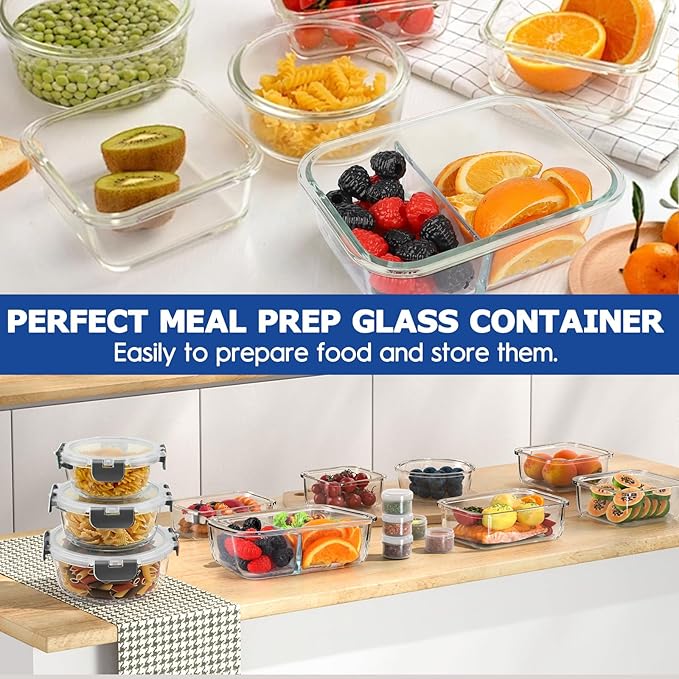 42pcs Glass Food Storage Containers - Image 6
