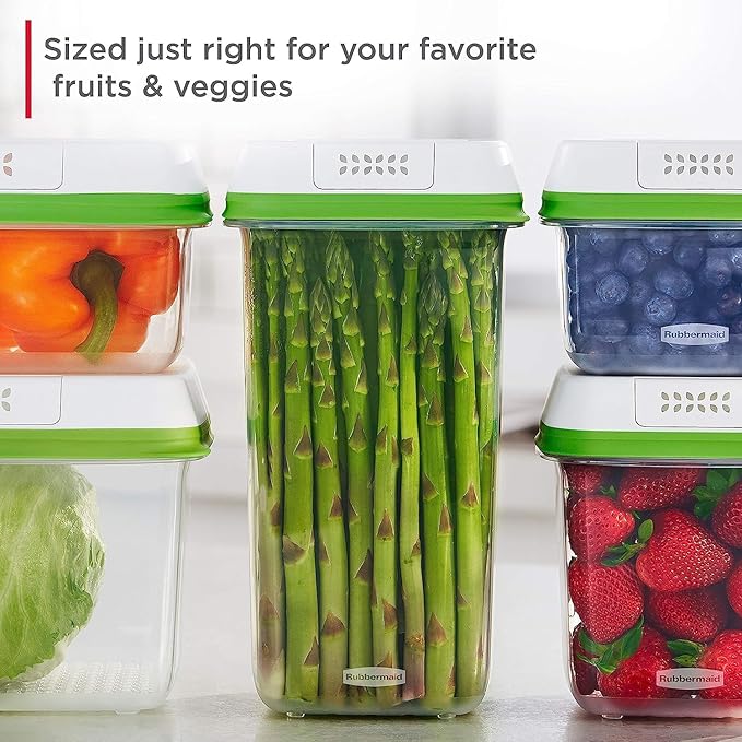 Rubbermaid FreshWorks Produce Saver, Medium and Large Storage Containers - Image 8