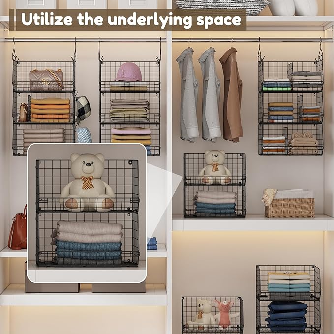 4 Tier Hanging Closet Organizer - Image 8