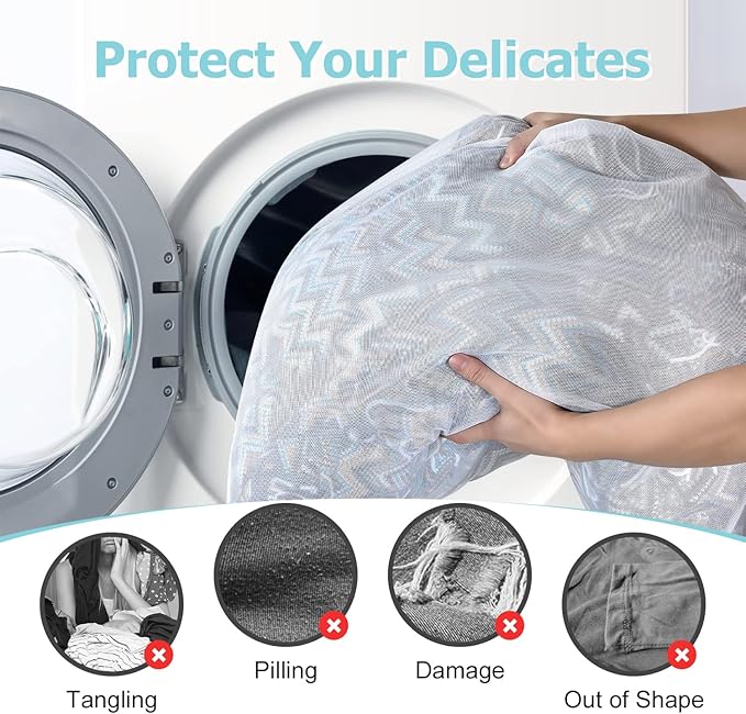 OTraki Large Mesh Laundry Bags 24x32 inch Hanging Delicates Mesh Laundry Bag - Image 6