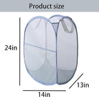 Foldable Mesh Popup Laundry Hamper, Laundry Basket Easy to Open and Fold - Image 5