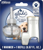 Glade PlugIns Refills Air Freshener Starter Kit, Pet Fresh Scent, Scented and by Glade