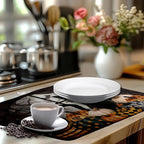 Halloween Black Cat Dish Drying Mat Fall Halloween Pumpkins Large Kitchen Mats - Image 6