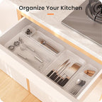 A-LuGei 【46PCS & 5Sizes】 Clear Drawer Organizer, 【Hold 277 Items】 Makeup - Image 8