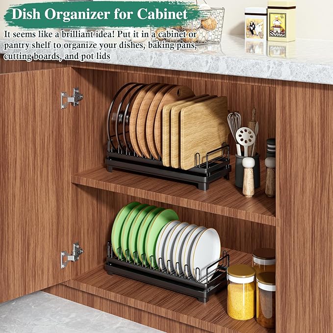 Small Dish Drying Rack for Kitchen Counter, Dish Drainer Drying Rack - Image 5