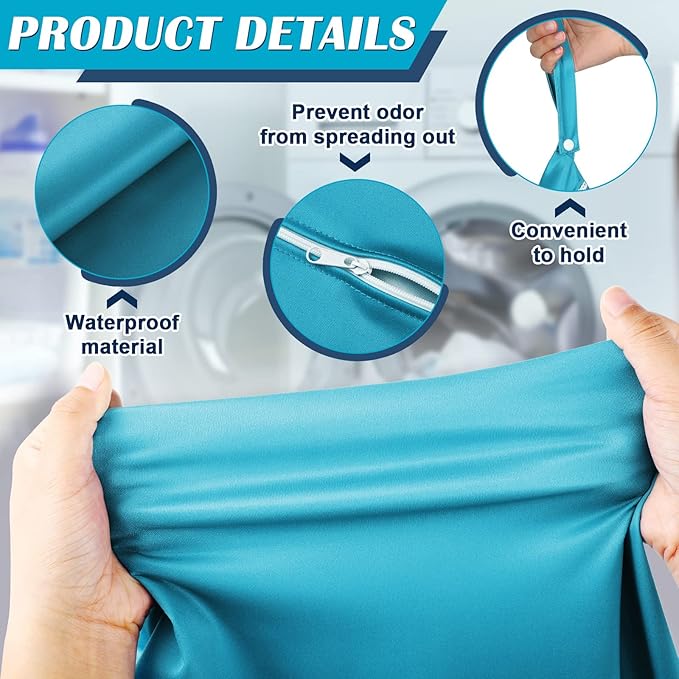 Shappy 2 Pcs Large Travel Laundry Bag Washable Waterproof Wet Dry Large Dirty - Image 3