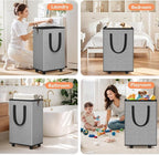 Laundry Basket with Wheels, Collapsible Laundry Baskets, Laundry Hamper with - Image 7