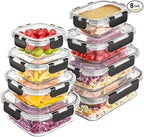 Liuruiyu 8 Pack Glass Food Storage Containers by Liuruiyu