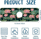 Lotus Pond Pattern Sink Splash Guard Faucet Mat Lotus Flowers Leaves Super - Image 2